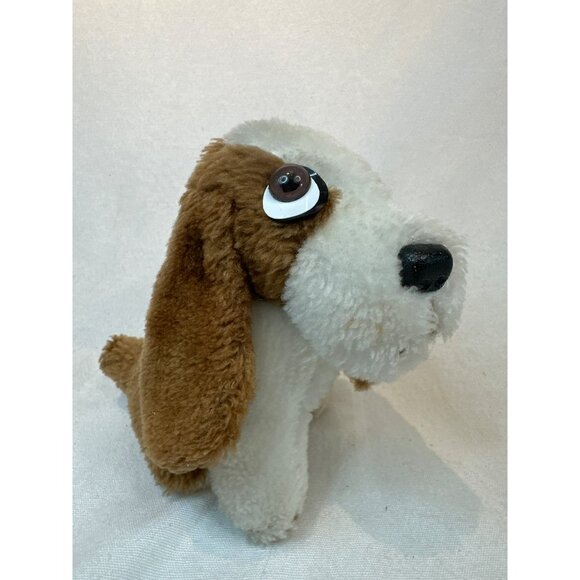 Vintage Hush Puppies Stuffed Dog Plush 5" Brown White Polyester Collectible Toy - Picture 2 of 6